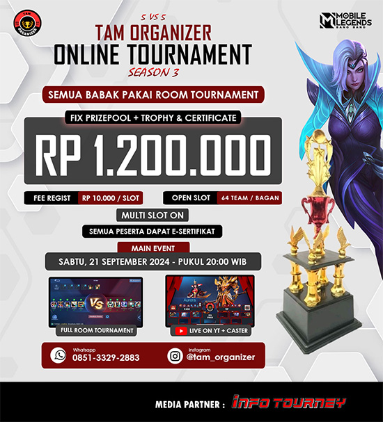 turnamen ml mlbb mole mobile legends september 2024 tam organizer season 3 poster 1