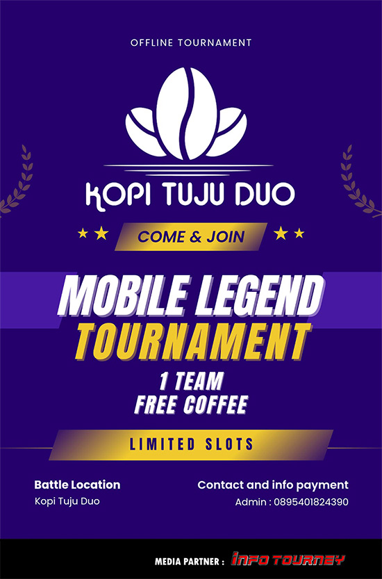 turnamen ml mlbb mole mobile legends agustus 2025 kopi tuju duo poster