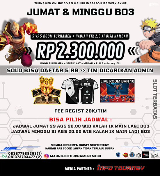 turnamen ml mlbb mole mobile legends agustus 2025 maung id cup season 128 poster