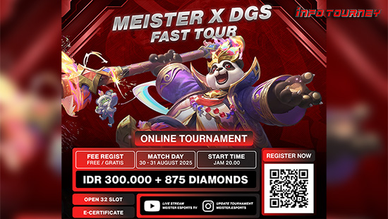 turnamen ml mlbb mole mobile legends agustus 2025 meister x dgs fast tour logo