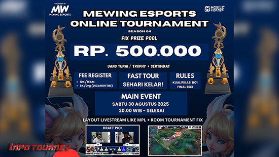 turnamen ml mlbb mole mobile legends agustus 2025 mewing season 4 logo