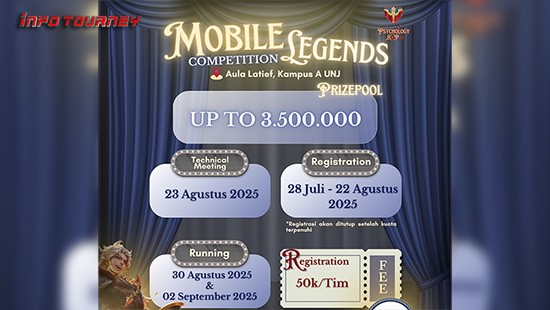turnamen ml mlbb mole mobile legends agustus 2025 psychology expo 2025 logo