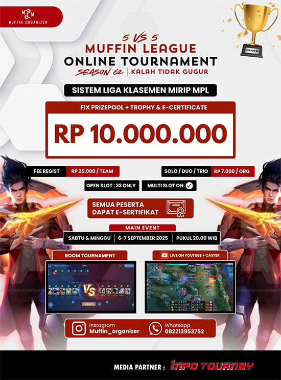 turnamen ml mlbb mole mobile legends september 2025 muffin season 62 poster