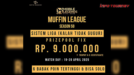 turnamen ml mlbb mole mobile legends april 2025 muffin season 58 3 logo