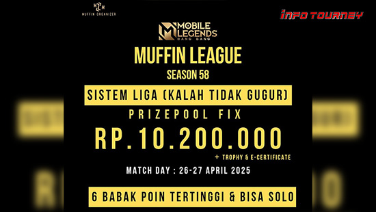 turnamen ml mlbb mole mobile legends april 2025 muffin season 58 4 logo