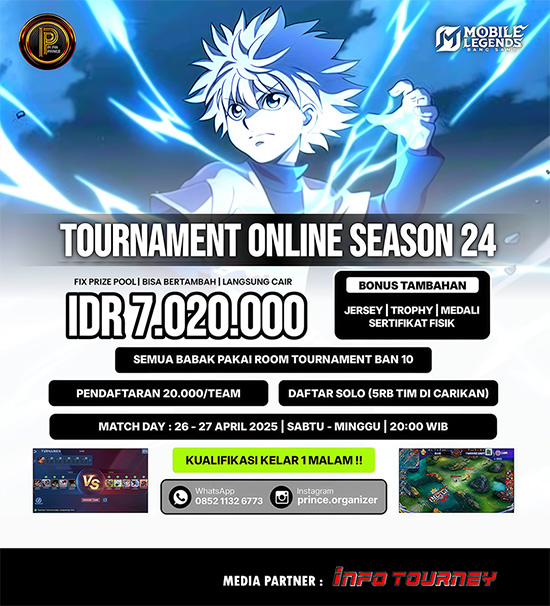 turnamen ml mlbb mole mobile legends april 2025 prince organizer season 24 5 poster