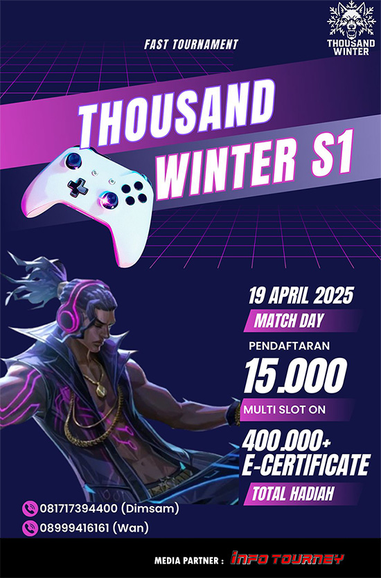 turnamen ml mlbb mole mobile legends april 2025 thousand winter season 1 poster