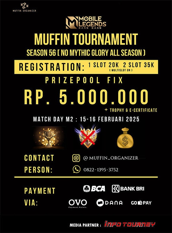 turnamen ml mlbb mole mobile legends februari 2025 muffin season 56 2 poster