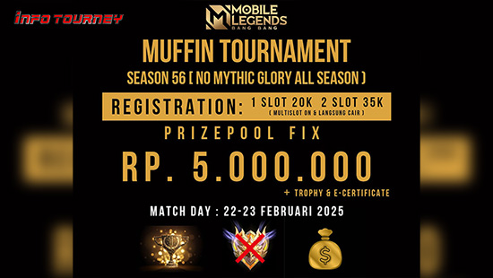 turnamen ml mlbb mole mobile legends februari 2025 muffin season 56 3 logo