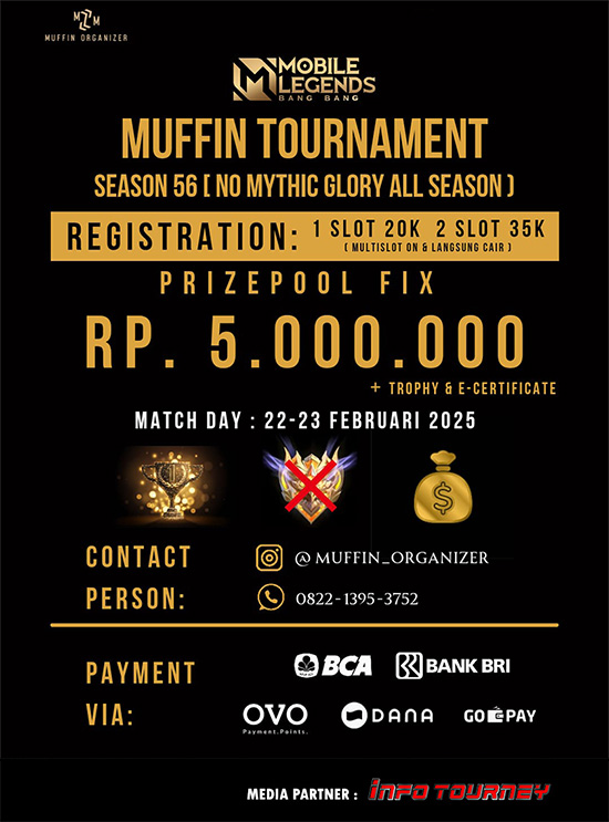 turnamen ml mlbb mole mobile legends februari 2025 muffin season 56 3 poster