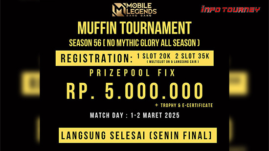 turnamen ml mlbb mole mobile legends maret 2025 muffin season 56 4 logo