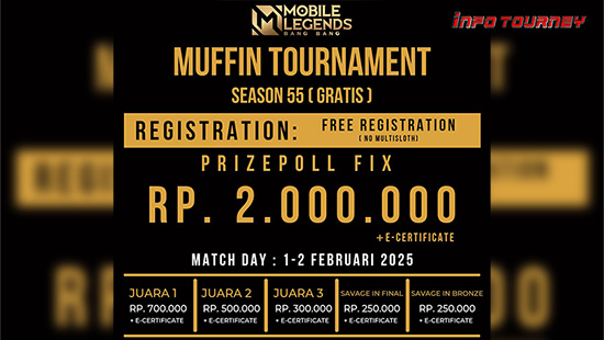 turnamen ml mlbb mole mobile legends februari 2025 muffin season 55 logo