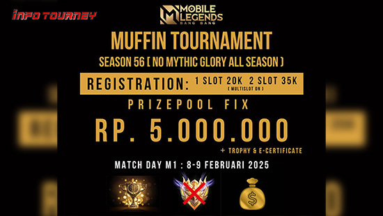 turnamen ml mlbb mole mobile legends februari 2025 muffin season 56 logo