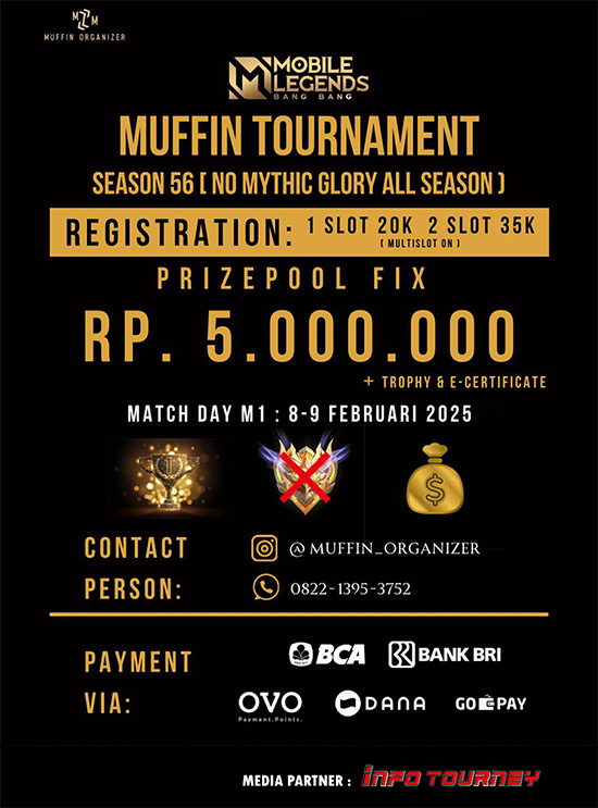 turnamen ml mlbb mole mobile legends februari 2025 muffin season 56 poster