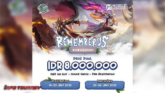 turnamen ml mlbb mole mobile legends januari 2025 rememberus logo