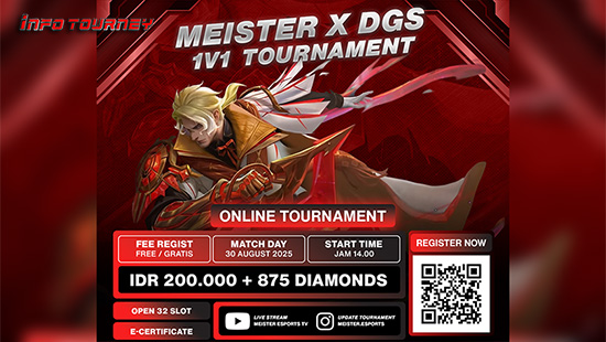 turnamen ml mlbb mole mobile legends agustus 2025 meister x dgs 1v1 logo