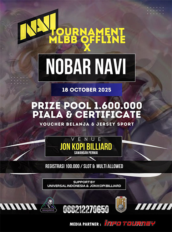 turnamen ml mlbb mole mobile legends oktober 2025 mlbb offline x nobar navi poster