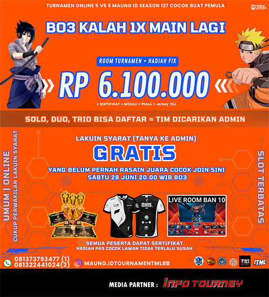 turnamen ml mlbb mole mobile legends juni 2025 maung id cup season 127 poster