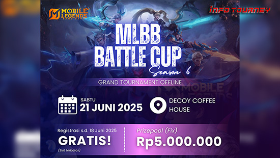 turnamen ml mlbb mole mobile legends juni 2025 mlbb battlecup season 6 logo