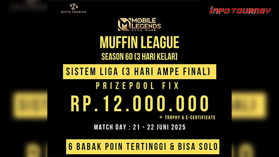 turnamen ml mlbb mole mobile legends juni 2025 muffin season 60 8 logo