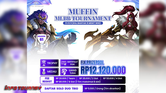 turnamen ml mlbb mole mobile legends juni 2025 muffin season 61 logo