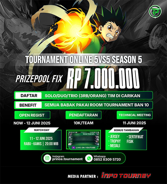 turnamen ml mlbb mole mobile legends juni 2025 prince tour season 5 5 poster