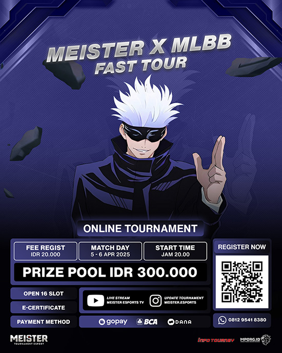 turnamen ml mlbb mole mobile legends april 2025 meister fast tour 1 poster