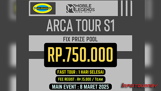 turnamen ml mlbb mole mobile legends maret 2025 arca tour season 1 logo