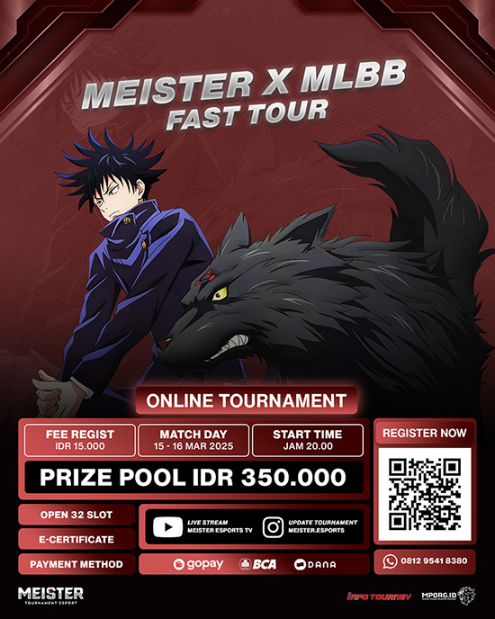 turnamen ml mlbb mole mobile legends maret 2025 meister fast tour poster