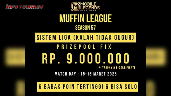 turnamen ml mlbb mole mobile legends maret 2025 muffin season 57 2 logo