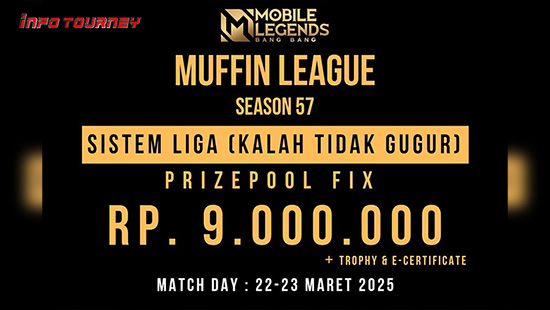 turnamen ml mlbb mole mobile legends maret 2025 muffin season 57 3 logo