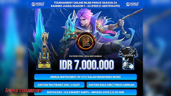 turnamen ml mlbb mole mobile legends maret 2025 prince organizer season 24 1 logo