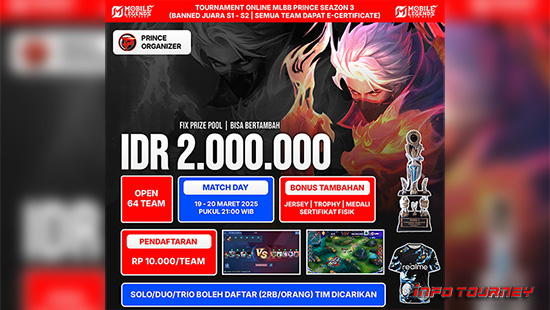 turnamen ml mlbb mole mobile legends maret 2025 prince tour season 3 logo