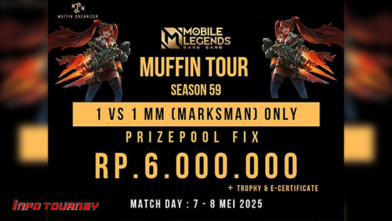 turnamen ml mlbb mole mobile legends mei 2025 muffin 1vs1 marksman 2 logo