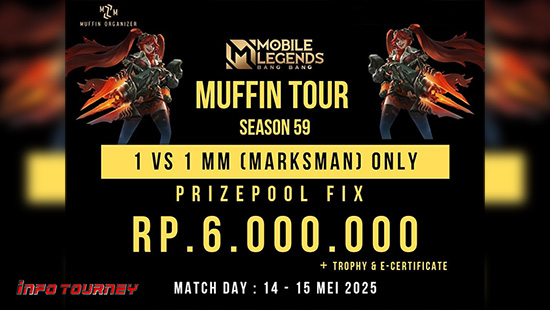 turnamen ml mlbb mole mobile legends mei 2025 muffin 1vs1 marksman 3 logo