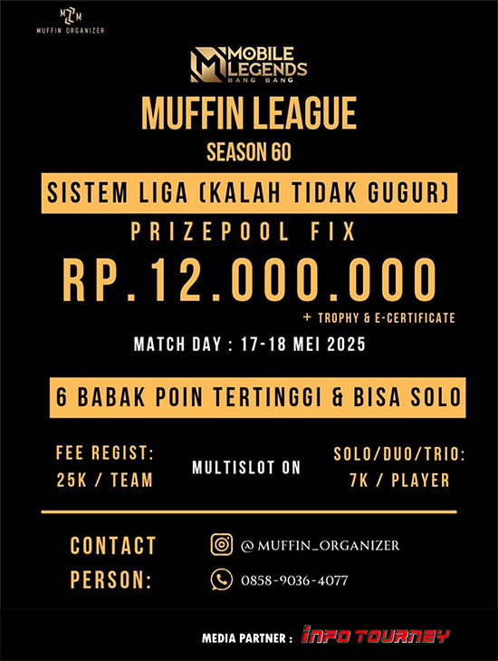 turnamen ml mlbb mole mobile legends mei 2025 muffin season 60 3 poster 1