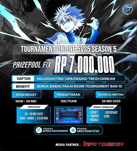 turnamen ml mlbb mole mobile legends mei 2025 prince tour season 5 3 poster