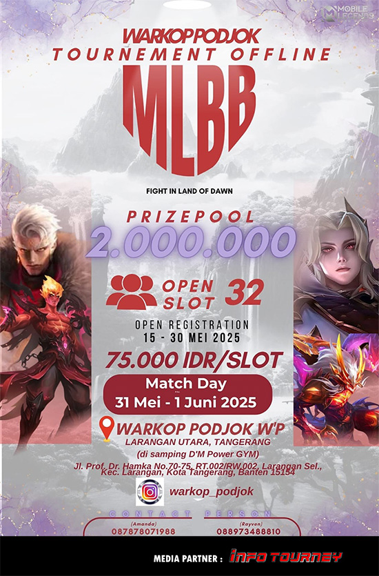 turnamen ml mlbb mole mobile legends mei 2025 warkop podjok season 1 poster 1