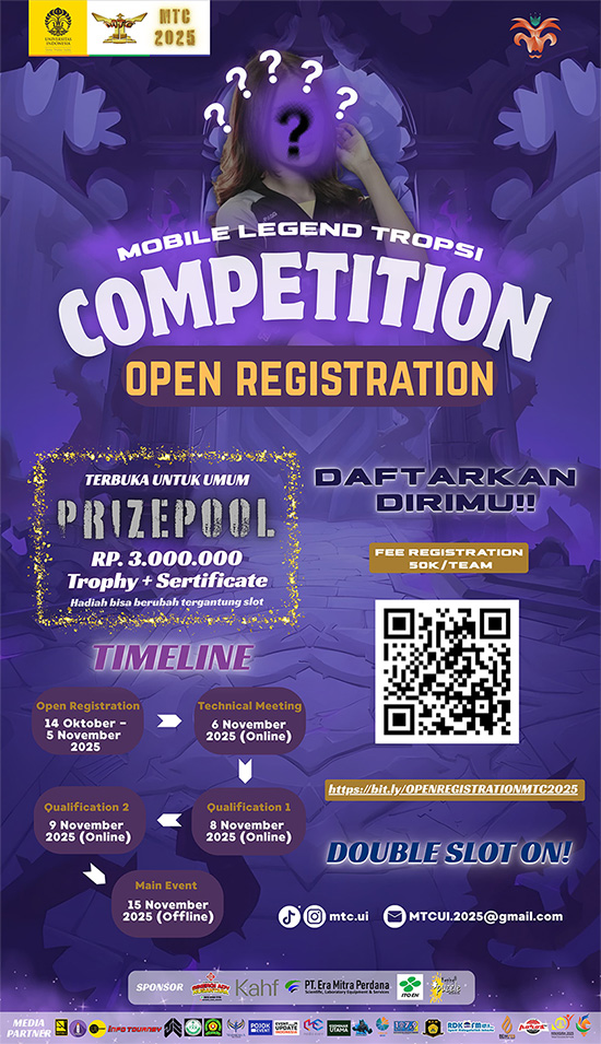 turnamen ml mlbb mole mobile legends november 2025 mtc ui 2025 poster