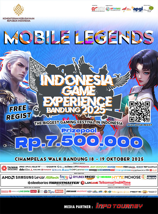 turnamen ml mlbb mole mobile legends oktober 2025 igx bandung 2025 poster
