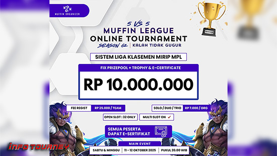 turnamen ml mlbb mole mobile legends oktober 2025 muffin season 62 6 logo