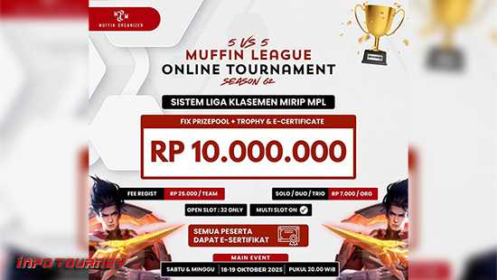 turnamen ml mlbb mole mobile legends oktober 2025 muffin season 62 7 logo