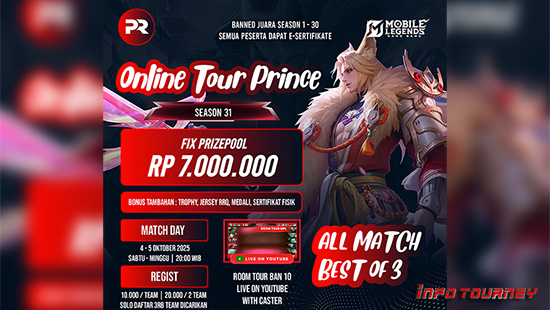 turnamen ml mlbb mole mobile legends oktober 2025 prince organizer season 31 logo 1