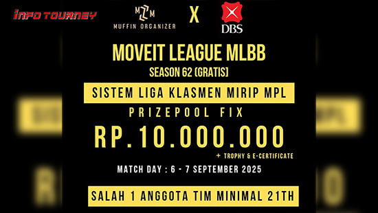 turnamen ml mlbb mole mobile legends september 2025 moveit league x bank dbs season 62 logo