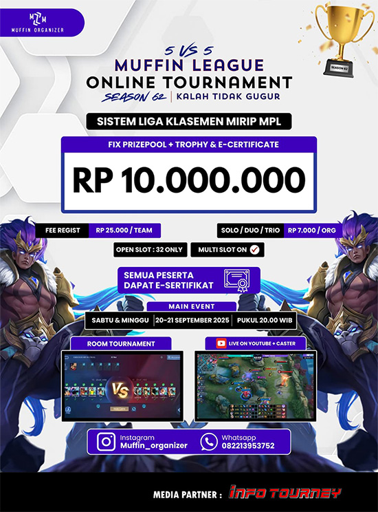 turnamen ml mlbb mole mobile legends september 2025 muffin season 62 3 poster