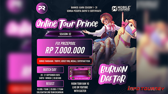 turnamen ml mlbb mole mobile legends september 2025 prince organizer season 31 logo