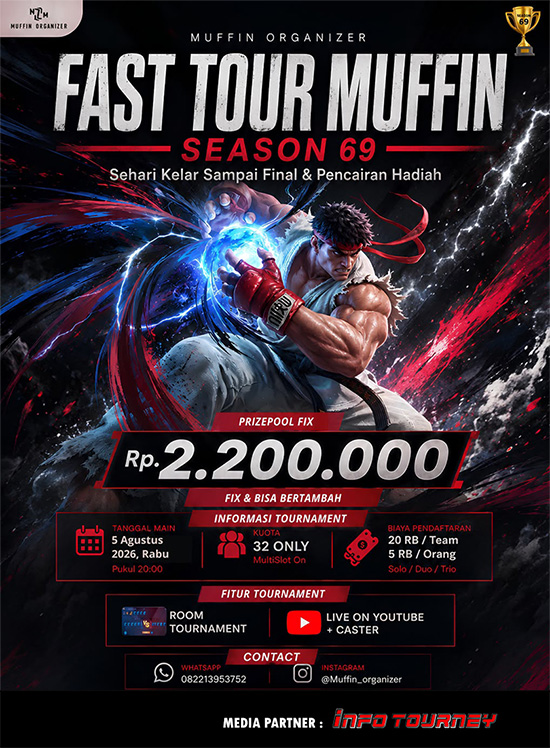 turnamen ml mlbb mole mobile legends agustus 2026 muffin season 69 poster