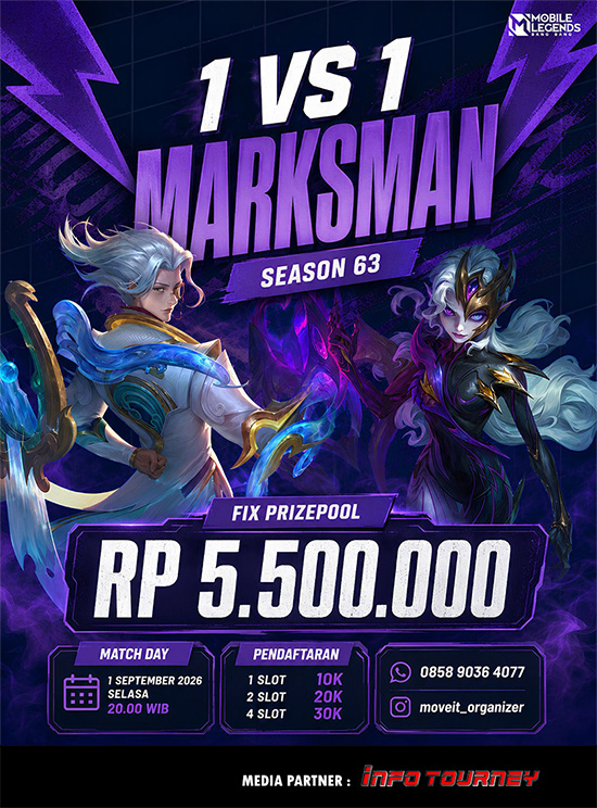 turnamen ml mlbb mole mobile legends september 2026 moveit 1v1 marksman season 63 poster
