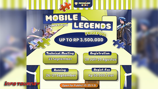 turnamen ml mlbb mole mobile legends september 2026 psychology expo unj 2026 logo