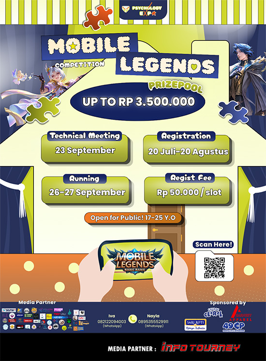 turnamen ml mlbb mole mobile legends september 2026 psychology expo unj 2026 poster